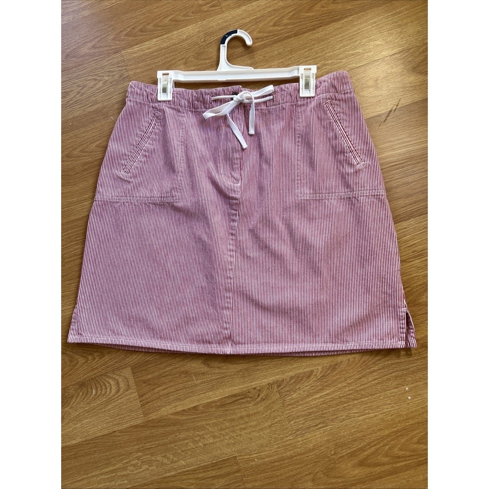 Christopher & Banks Women's Skirt Size 12 Coastal Pinstripe Quiet Luxury Casual